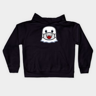 Happy Ghost Halloween with Smiling Mask Kids Hoodie